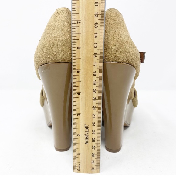 MRKT Market Lauren Heels Platform Tan Woven 7.5 - Picture 8 of 17